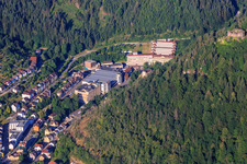 Lauterbachtal with Hansgrohe SE InnoLab Alpirsbach and Junghans Terrace Construction Museum in Schramberg in the state Baden-Wuerttemberg, Germany