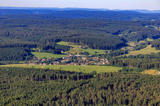 View of the Black Forest from the north in Unterkirnach in the state Baden-Wuerttemberg, Germany