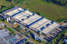 Aerial view of RENA Technologies GmbH, MS Heat Treatment Technology GmbH and Pieper Group GmbH in Mönchweiler in the state Baden-Wuerttemberg, Germany
