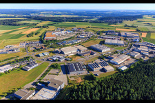 Industrial area Auf Herdenen with the Federal Agency for Technical Relief (THW), Regional Office Villingen-Schwenningen, Jopp Electronics GmbH, GRÄSSLIN SÜD GmbH and Kunststoff-Institut Südwest, Schwarzwald-Baar-Center, Emons Spedition GmbH & Co. KG, Druckzentrum Südwest, Presseservice- und Vertriebs GmbH in the district Weilersbach in Villingen-Schwenningen in the state Baden-Wuerttemberg, Germany
