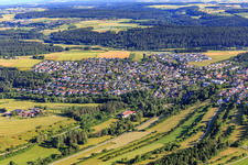 View of the town from the south in Niedereschach in the state Baden-Wuerttemberg, Germany