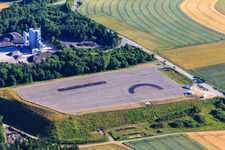 Aerial view of New area for driver safety training by German Road Safety Association Rottweil in Zimmern ob Rottweil in the state Baden-Wuerttemberg, Germany
