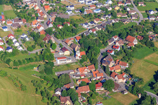 Church and gymnasium in the district Flözlingen in Zimmern ob Rottweil in the state Baden-Wuerttemberg, Germany