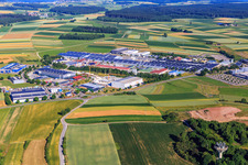 Im Moos industrial area with Fahrner Logistics, Beton-Fertigteil-Union GmbH & Co. KG and WUSTEC GmbH & Co. KG in the district Waldmössingen in Schramberg in the state Baden-Wuerttemberg, Germany