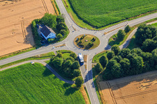 Roundabout B427 in Barbelroth in the state Rhineland-Palatinate, Germany