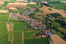 Village view from the east in Oberhausen in the state Rhineland-Palatinate, Germany