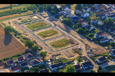 Bird's eye view of Development of the new development area Im Kirschgarten in Winden in the state Rhineland-Palatinate, Germany