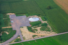 Foundation for new wind turbine for repowering the wind farm Minfeld in Minfeld in the state Rhineland-Palatinate, Germany