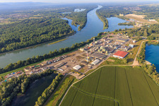 Chemical plant of Evonik Oil Additives SAS on the banks of the Rhine in Lauterbourg in the state Bas-Rhin, France