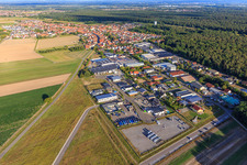 Oblique view of View of the town from the northwest in Hatzenbühl in the state Rhineland-Palatinate, Germany
