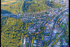 City view from the north in Merzig in the state Saarland, Germany