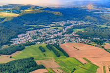 From the south in the district Reimsbach in Beckingen in the state Saarland, Germany