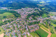 Aerial view of From the northwest in the district Düppenweiler in Beckingen in the state Saarland, Germany