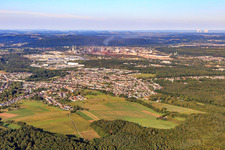 From the east in Saarwellingen in the state Saarland, Germany