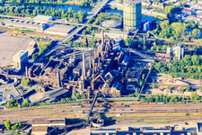 Aerial photograpy of UNESCO World Heritage Site Völklinger Hütte in Völklingen in the state Saarland, Germany