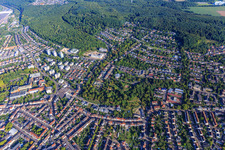 City overview from the south in Völklingen in the state Saarland, Germany