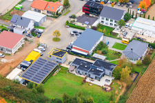 Aerial view of Industrial park Auf dem Viertel with AGILEXS Agil Express Service GmbH and AgilBox Selfstorage in Bad Bergzabern in the state Rhineland-Palatinate, Germany