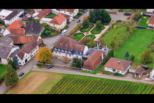 Aerial view of Castle in Oberotterbach in the state Rhineland-Palatinate, Germany