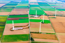 Repowering in the wind farm Minfeld in Minfeld in the state Rhineland-Palatinate, Germany