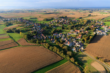 Aerial view of From the south in Eberbach-Seltz in the state Bas-Rhin, France