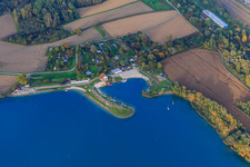Aerial view of Alsasurf67 and Base Nautique de Lauterbourg in Lauterbourg in the state Bas-Rhin, France