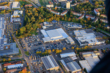 Aerial view of Mercedes-Benz Landau branch in Landau in der Pfalz in the state Rhineland-Palatinate, Germany