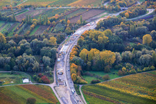 Construction site for the four-lane expansion of the B10 at the Queich bridge in the district Godramstein in Landau in der Pfalz in the state Rhineland-Palatinate, Germany