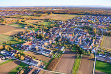 Aerial view of From the northwest in Westheim in the state Rhineland-Palatinate, Germany