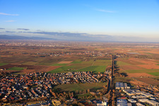 Railway line to Landau in Rohrbach in the state Rhineland-Palatinate, Germany