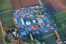 Karl-Lösch-Straße industrial park with Lithonplus GmbH in Lingenfeld in the state Rhineland-Palatinate, Germany