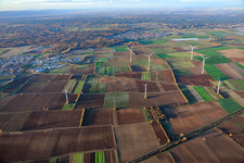 Wind farm in Schwegenheim in the state Rhineland-Palatinate, Germany
