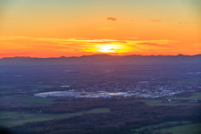 Landau East industrial area in the evening light in Landau in der Pfalz in the state Rhineland-Palatinate, Germany