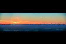 Haardt edge of the Palatinate Forest from Klingenmünster to Leinsweiler in the evening light in Göcklingen in the state Rhineland-Palatinate, Germany