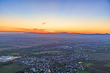 Main street in the evening in Rohrbach in the state Rhineland-Palatinate, Germany