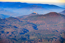Rehberg Tower and Trifels Castle in Annweiler am Trifels in the state Rhineland-Palatinate, Germany