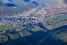Oblique view of From the southwest in Busenberg in the state Rhineland-Palatinate, Germany