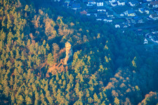 Aerial photograpy of Kriemhildenstein in the district Gossersweiler in Gossersweiler-Stein in the state Rhineland-Palatinate, Germany