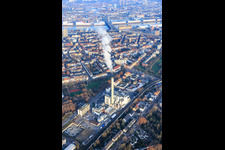 Aerial photograpy of GML – Gemeinschafts-Müllheizkraftwerk Ludwigshafen GmbH in the district Hemshof in Ludwigshafen am Rhein in the state Rhineland-Palatinate, Germany