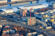 Partially demolished former Ludwigshafen town hall in the former town hall center on the still-to-be-demolished elevated highway (B44) in the district Mitte in Ludwigshafen am Rhein in the state Rhineland-Palatinate, Germany