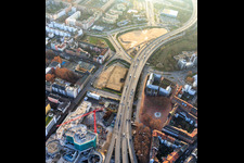 Europaplatz with social welfare office Ludwigshafen and district administration Rhein-Pfalz-Kreis in the district Hemshof in Ludwigshafen am Rhein in the state Rhineland-Palatinate, Germany