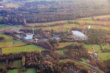 Aerial view of Plopsaland Germany in Haßloch in the state Rhineland-Palatinate, Germany