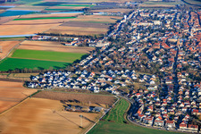 Aerial photograpy of New development area K2 from the west in Kandel in the state Rhineland-Palatinate, Germany