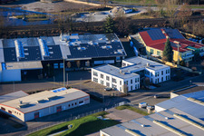 Aerial view of RelineEurope GmbH in Wörth am Rhein in the state Rhineland-Palatinate, Germany