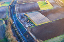 Slope stabilization work on the Winden Weissenburg railway line and model airfield in Freckenfeld in the state Rhineland-Palatinate, Germany