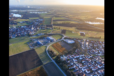 Aerial view of Erlenhof Neupotz in Neupotz in the state Rhineland-Palatinate, Germany