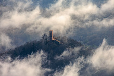 Scharfenberg Castle ruins in Wolken in Leinsweiler in the state Rhineland-Palatinate, Germany
