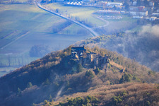 Madenburg castle ruins from the north in Leinsweiler in the state Rhineland-Palatinate, Germany