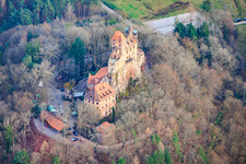 Berwartstein Castle from the west in Erlenbach bei Dahn in the state Rhineland-Palatinate, Germany