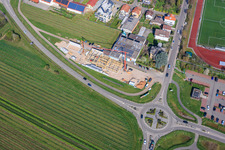 New construction site of Blumeyer GmbH, construction and furniture carpentry in Maikammer in the state Rhineland-Palatinate, Germany