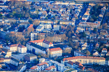 Koschatplatz with the site of the demolished Pfalzwerke headquarters in the district Süd in Ludwigshafen am Rhein in the state Rhineland-Palatinate, Germany